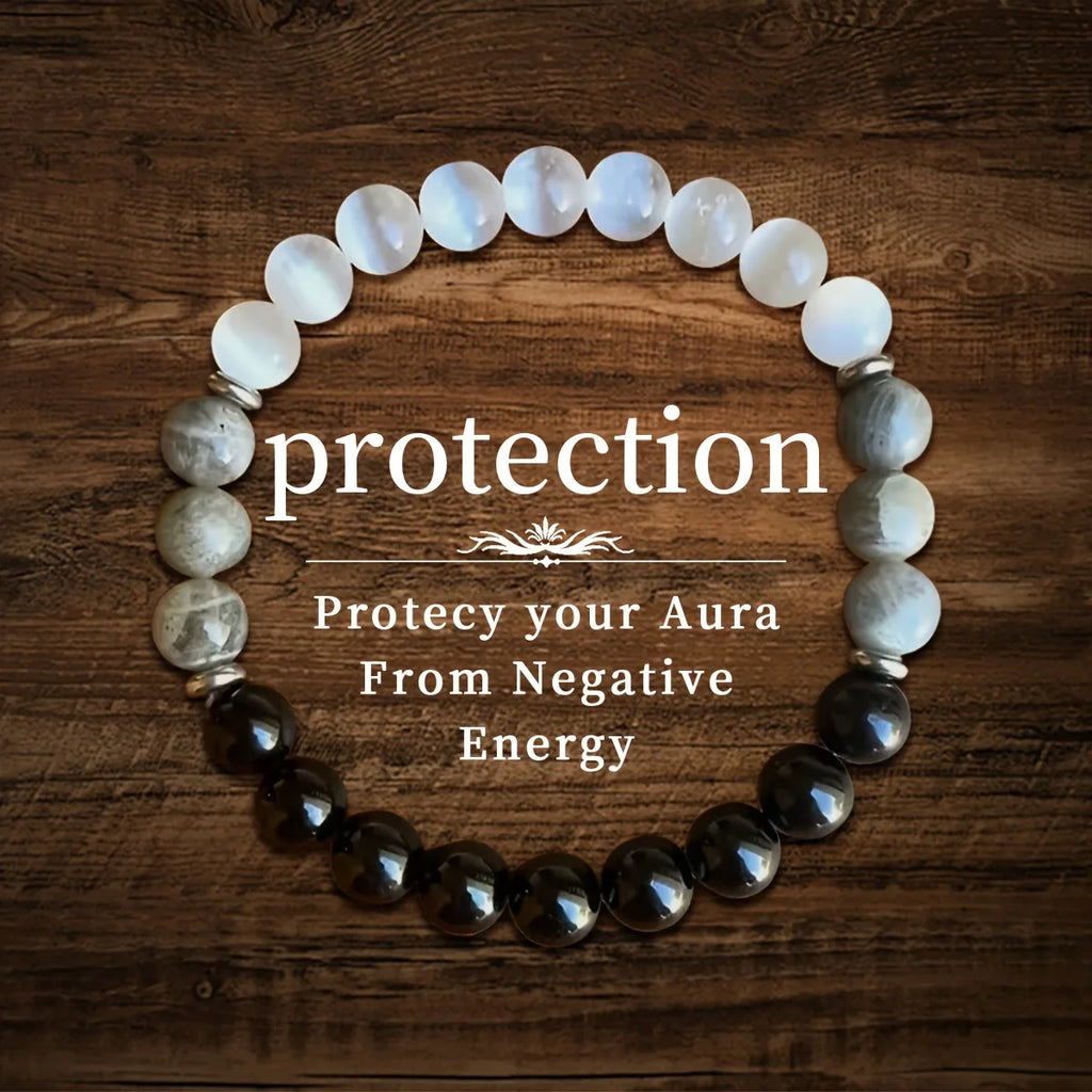 Depression Healing Crystal Beaded Bracelet Relieves Stress Anxiety Enhances Confidence Spiritual Inner Strength Jewelry Gift