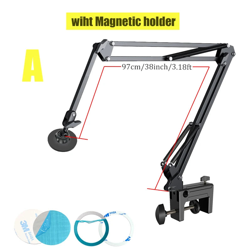 BFOLLOW Lazy Bracket Stand for Bed Desk with Tablet Mobile Phone Holder Magsafe Magnetic Mount Iphone Flexiable Boom Arm
