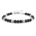 Fashion Stainless Steel Bracelet for Men 6MM Natural Stone Beaded Bracelets Handmade Adjustable Pulseras Jewelry Gift for Women