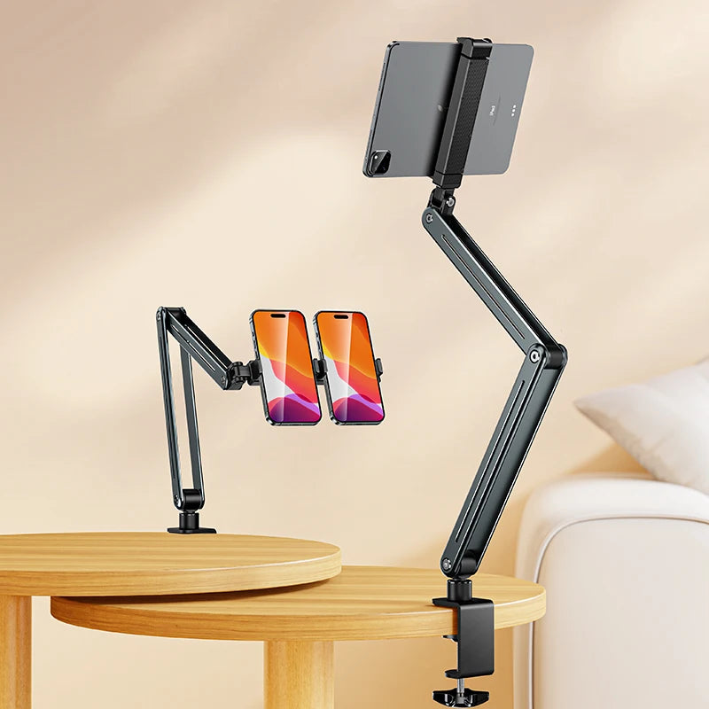 Phone Stand Long Arm Rotatable Tablet Holder for 5 to 13 Inch Tablet Smartphone Bed Desktop Lazy Holder Bracket for Ipad Support