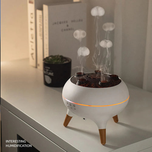 Dynamic Jellyfish Air Humidifier & Essential Oil Diffuser with Remote Control - 250ml Capacity & 7 Colorful Night Lights for a Relaxing Bedroom Atmosphere