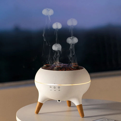 Dynamic Jellyfish Air Humidifier & Essential Oil Diffuser with Remote Control - 250ml Capacity & 7 Colorful Night Lights for a Relaxing Bedroom Atmosphere