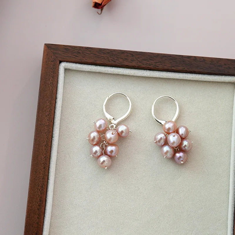 Unique Design Irregular Freshwater Pearl Hoop Earrings for Women Baroque Pearls Beads Circle Statement Earring Brincos
