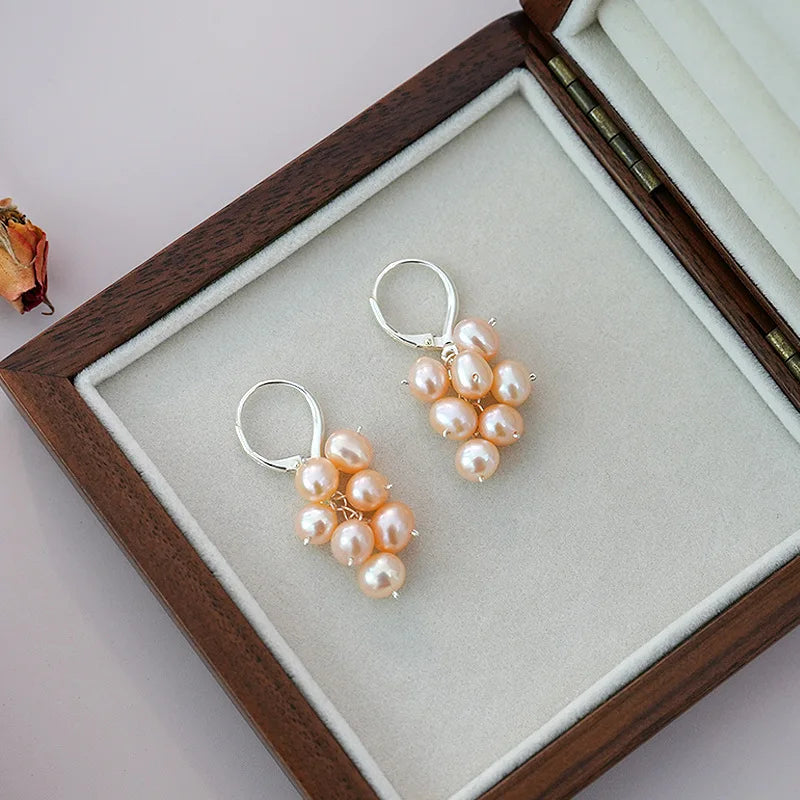 Unique Design Irregular Freshwater Pearl Hoop Earrings for Women Baroque Pearls Beads Circle Statement Earring Brincos