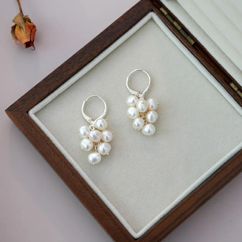 Unique Design Irregular Freshwater Pearl Hoop Earrings for Women Baroque Pearls Beads Circle Statement Earring Brincos