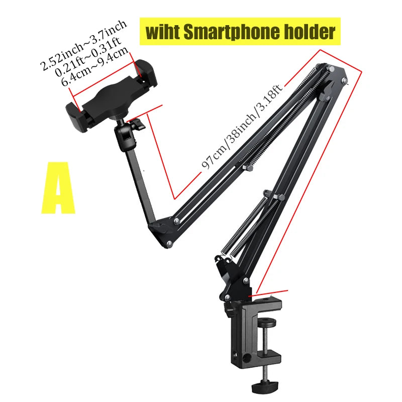 BFOLLOW Lazy Bracket Stand for Bed Desk with Tablet Mobile Phone Holder Magsafe Magnetic Mount Iphone Flexiable Boom Arm